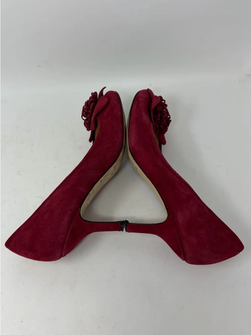 Kate Spade Floral Suede Pump Heel Size 8 - Picture 6 of 9